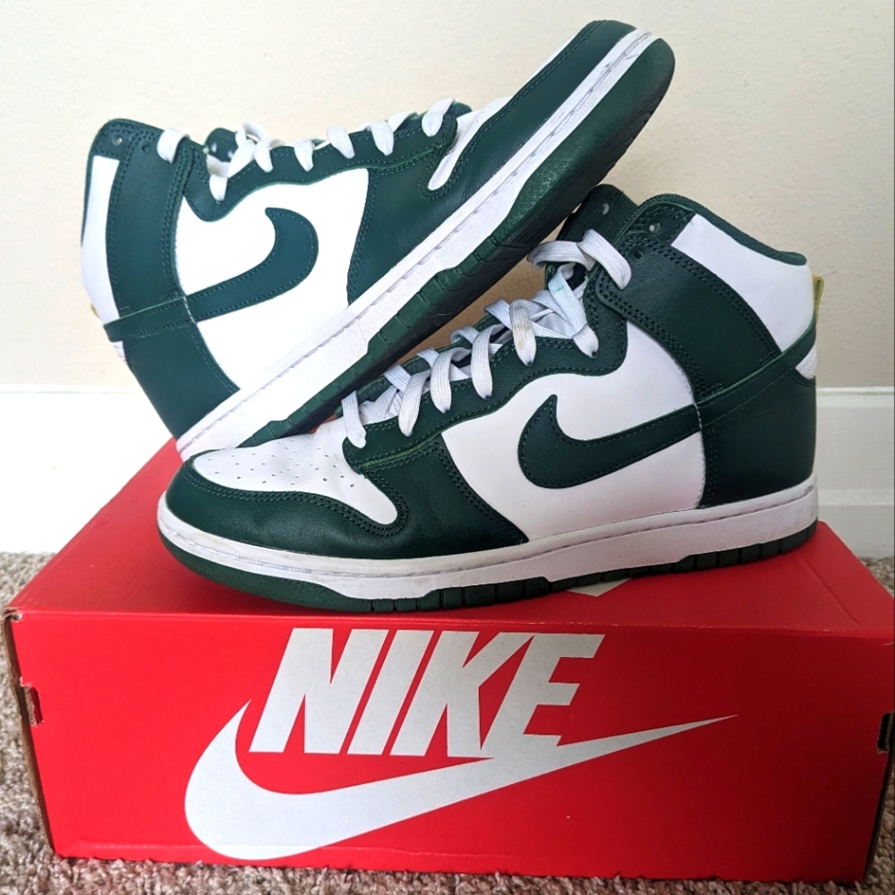 Nike Dunk Hi Retro Noble Green/White Size 11 Men's